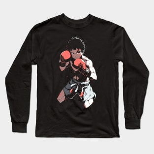 Muay Thai Anime Retro Long Sleeve T-Shirt